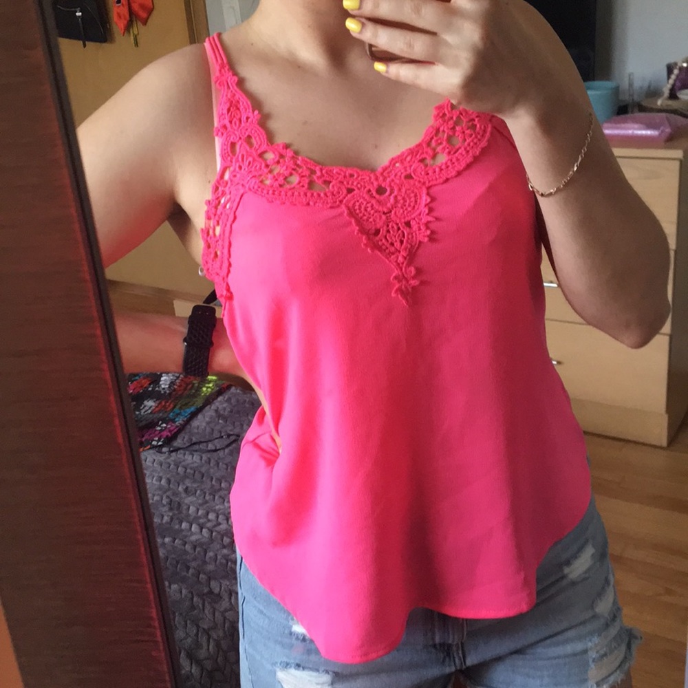 Hot pink tank top